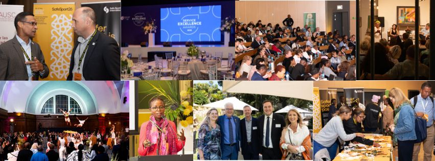 colage of different photo opportunities at an event